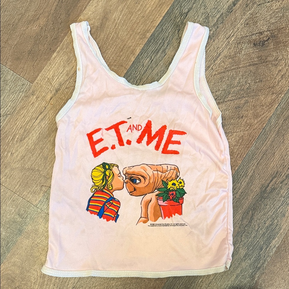 E.T. and Me Graphic Vintage Kids Tank Top